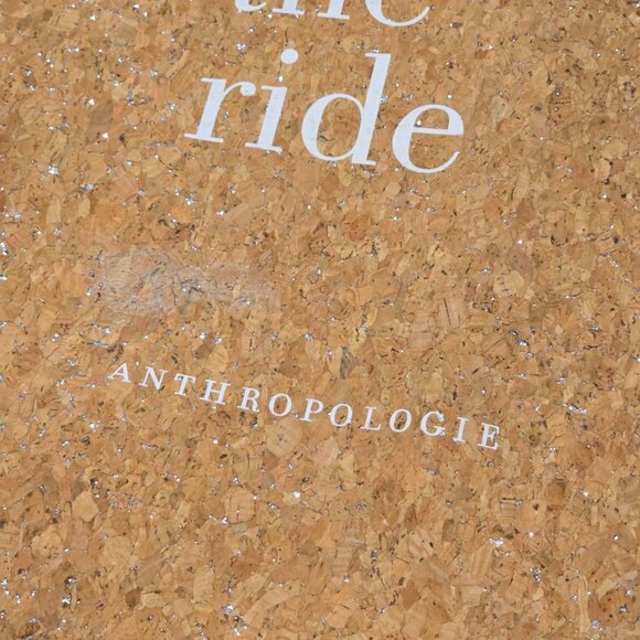 Anthropologie ✦ Cork Tote Bag 15"x16" Eco-Friendly Gold Fleck Recycled Material - Picture 3 of 7